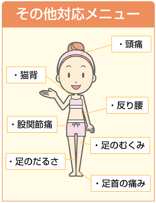 その他対応可能メニュー